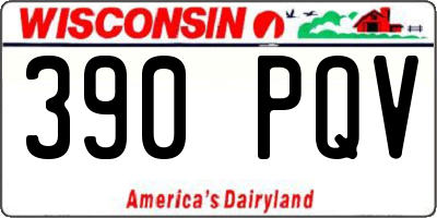 WI license plate 390PQV