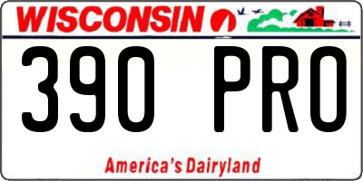 WI license plate 390PRO