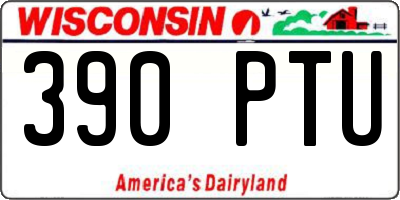WI license plate 390PTU