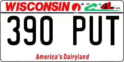 WI license plate 390PUT