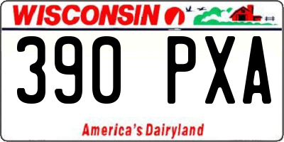 WI license plate 390PXA
