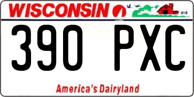 WI license plate 390PXC