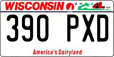 WI license plate 390PXD