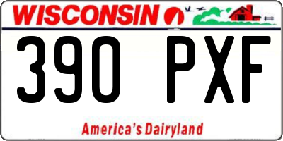 WI license plate 390PXF