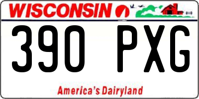 WI license plate 390PXG