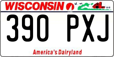 WI license plate 390PXJ