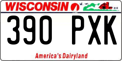 WI license plate 390PXK