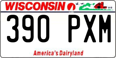 WI license plate 390PXM
