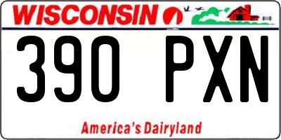 WI license plate 390PXN