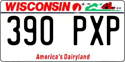 WI license plate 390PXP