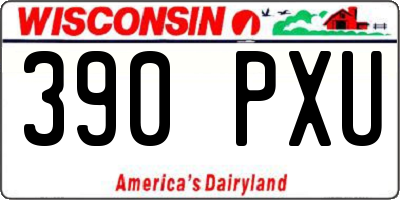 WI license plate 390PXU