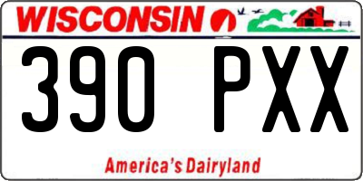 WI license plate 390PXX