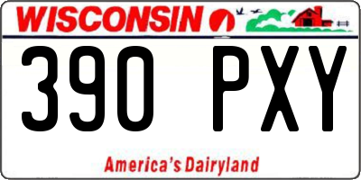 WI license plate 390PXY