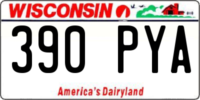 WI license plate 390PYA