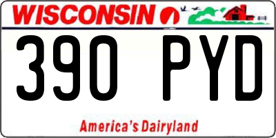 WI license plate 390PYD
