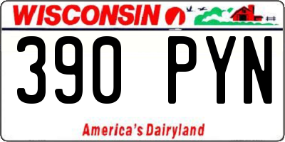 WI license plate 390PYN