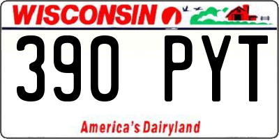 WI license plate 390PYT