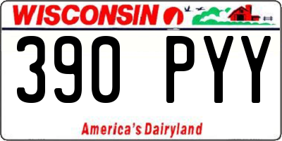 WI license plate 390PYY