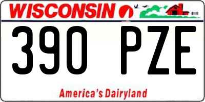 WI license plate 390PZE