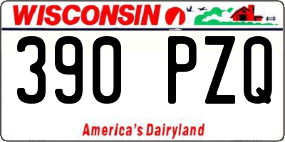 WI license plate 390PZQ