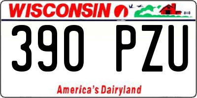 WI license plate 390PZU