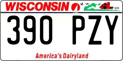 WI license plate 390PZY