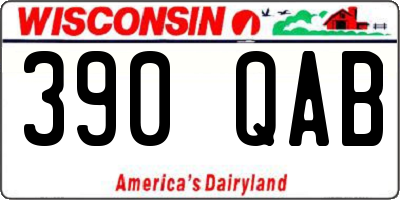 WI license plate 390QAB