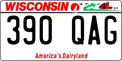 WI license plate 390QAG