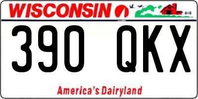 WI license plate 390QKX