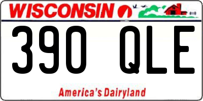 WI license plate 390QLE