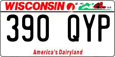 WI license plate 390QYP