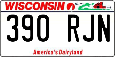 WI license plate 390RJN