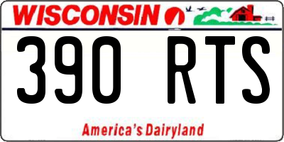 WI license plate 390RTS