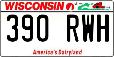WI license plate 390RWH