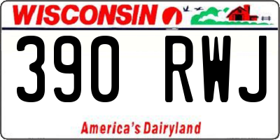 WI license plate 390RWJ