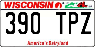 WI license plate 390TPZ
