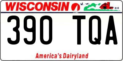 WI license plate 390TQA