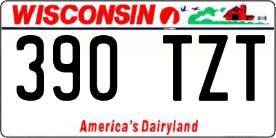 WI license plate 390TZT
