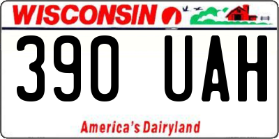 WI license plate 390UAH