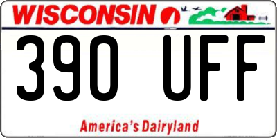 WI license plate 390UFF