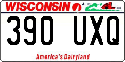 WI license plate 390UXQ