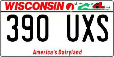 WI license plate 390UXS
