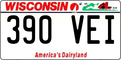 WI license plate 390VEI