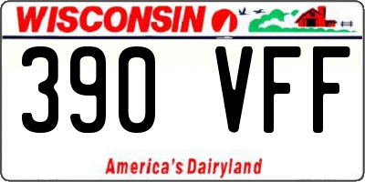 WI license plate 390VFF