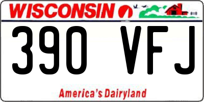 WI license plate 390VFJ