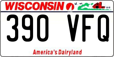 WI license plate 390VFQ