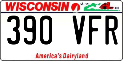 WI license plate 390VFR