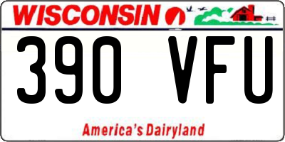 WI license plate 390VFU