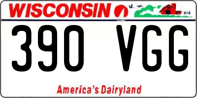 WI license plate 390VGG