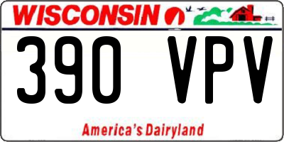 WI license plate 390VPV